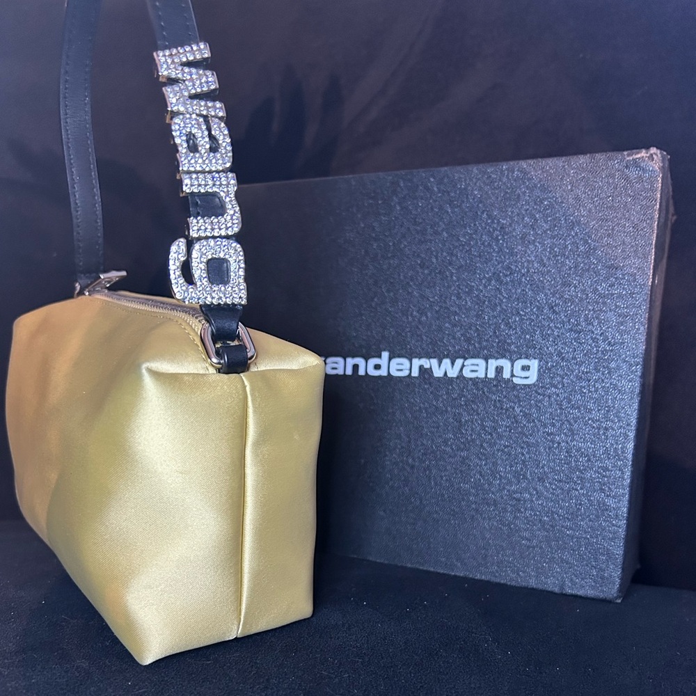 Alexander Wang Yellow Heiress Bag with Rhinestone Strap